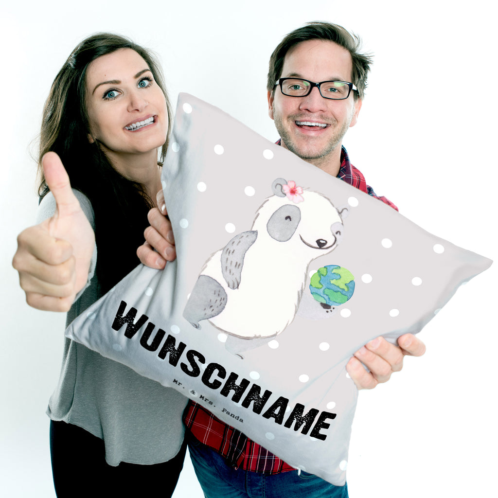 Personalisiertes Kissen Touristikkauffrau mit Herz Kissen, personalisiert, Name, Wunschname, bedrucken, Kopfkissen, Beruf, Ausbildung, Jubiläum, Abschied, Rente, Kollege, Kollegin, Geschenk, Schenken, Arbeitskollege, Mitarbeiter, Firma, Danke, Dankeschön
