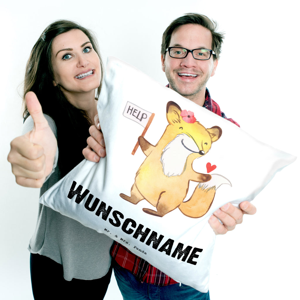 Personalisiertes Kissen Sozialarbeiterin mit Herz Kissen, personalisiert, Name, Wunschname, bedrucken, Kopfkissen, Beruf, Ausbildung, Jubiläum, Abschied, Rente, Kollege, Kollegin, Geschenk, Schenken, Arbeitskollege, Mitarbeiter, Firma, Danke, Dankeschön