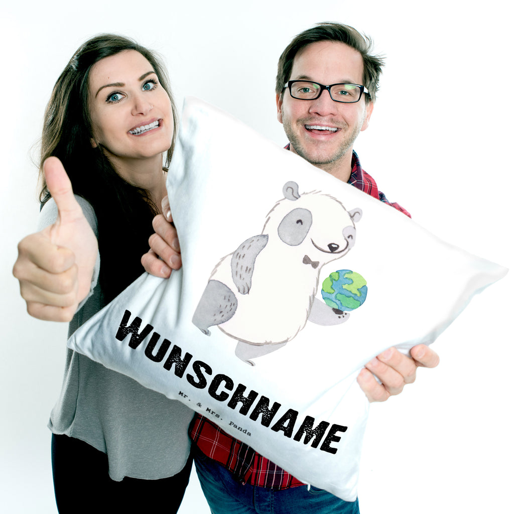 Personalisiertes Kissen Touristikkaufmann mit Herz Kissen, personalisiert, Name, Wunschname, bedrucken, Kopfkissen, Beruf, Ausbildung, Jubiläum, Abschied, Rente, Kollege, Kollegin, Geschenk, Schenken, Arbeitskollege, Mitarbeiter, Firma, Danke, Dankeschön