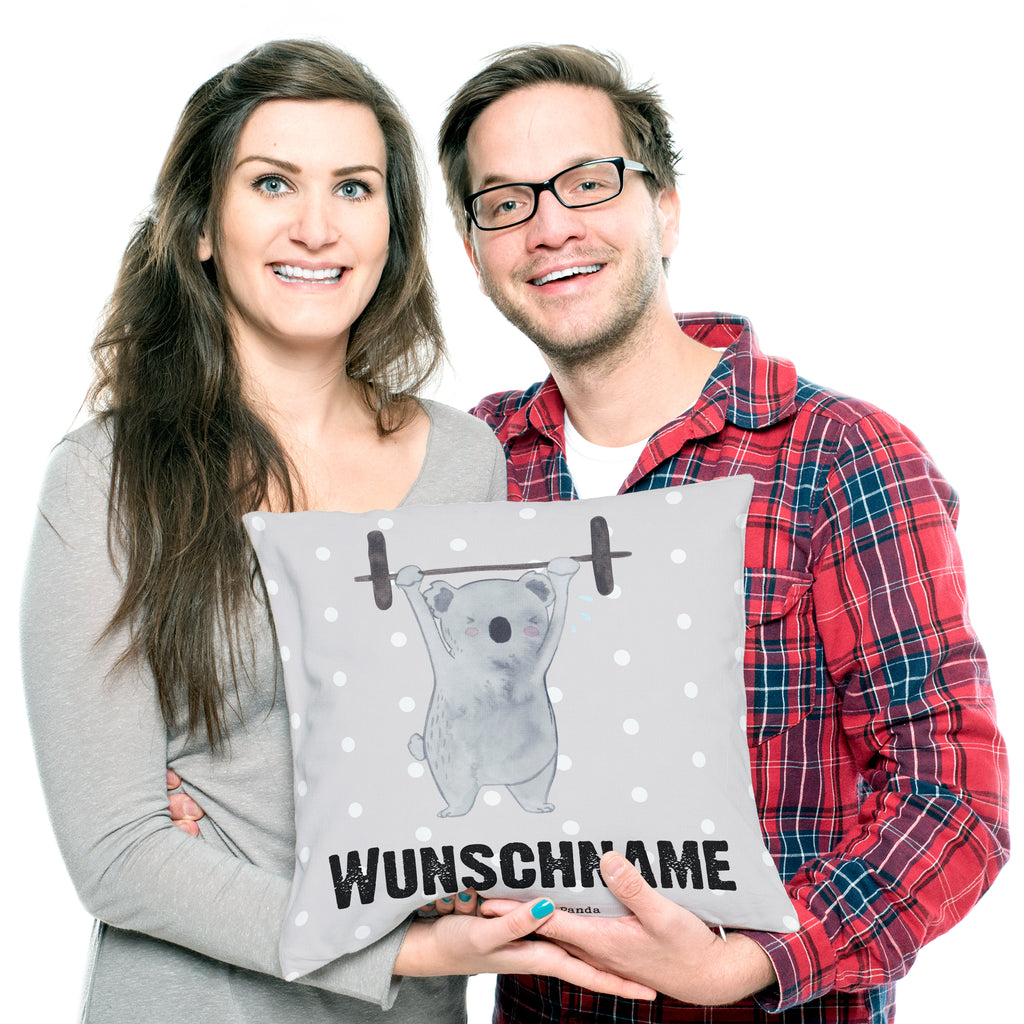 Personalisiertes Kissen Koala Crossfit Tage Kissen, personalisiert, Name, Wunschname, bedrucken, Kopfkissen, Geschenk, Sport, Sportart, Hobby, Schenken, Danke, Dankeschön, Auszeichnung, Gewinn, Sportler, Crossfit, Wettkampfsport, Sportschule