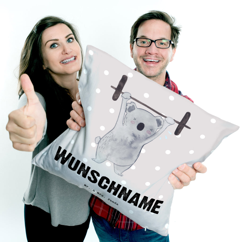 Personalisiertes Kissen Koala Crossfit Tage Kissen, personalisiert, Name, Wunschname, bedrucken, Kopfkissen, Geschenk, Sport, Sportart, Hobby, Schenken, Danke, Dankeschön, Auszeichnung, Gewinn, Sportler, Crossfit, Wettkampfsport, Sportschule