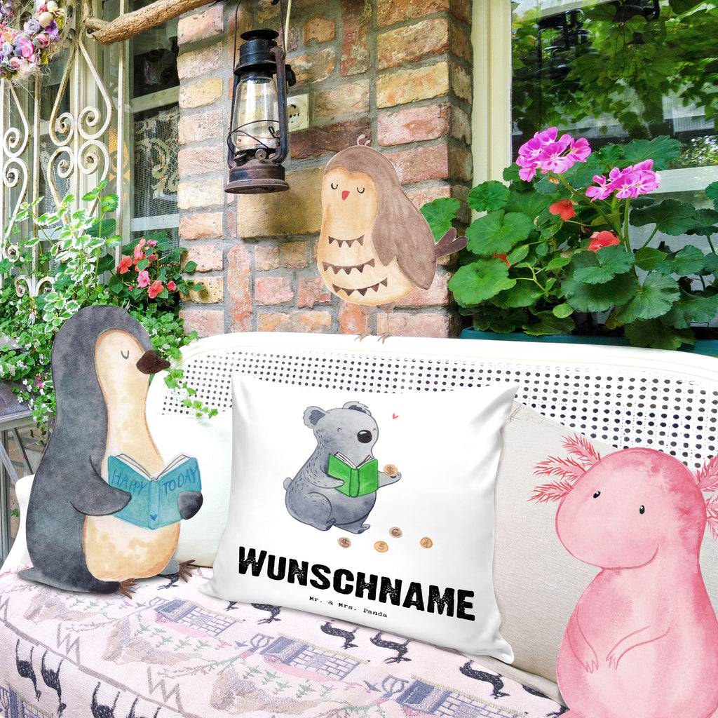 Personalisiertes Kissen Koala Münzen sammeln Tage Kissen, personalisiert, Name, Wunschname, bedrucken, Kopfkissen, Geschenk, Sport, Sportart, Hobby, Schenken, Danke, Dankeschön, Auszeichnung, Gewinn, Sportler, Münzen sammeln, Numismatik, Münzen aus aller Welt