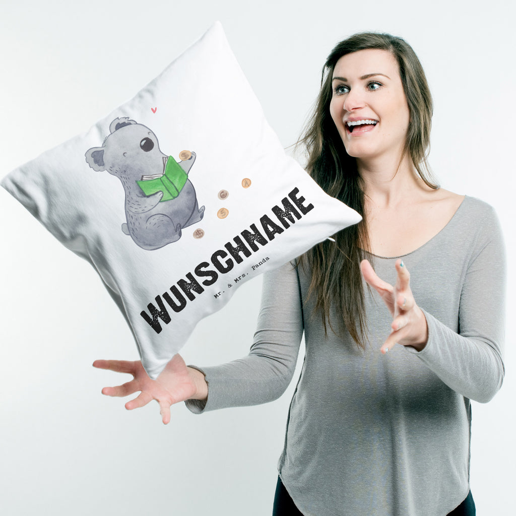 Personalisiertes Kissen Koala Münzen sammeln Tage Kissen, personalisiert, Name, Wunschname, bedrucken, Kopfkissen, Geschenk, Sport, Sportart, Hobby, Schenken, Danke, Dankeschön, Auszeichnung, Gewinn, Sportler, Münzen sammeln, Numismatik, Münzen aus aller Welt