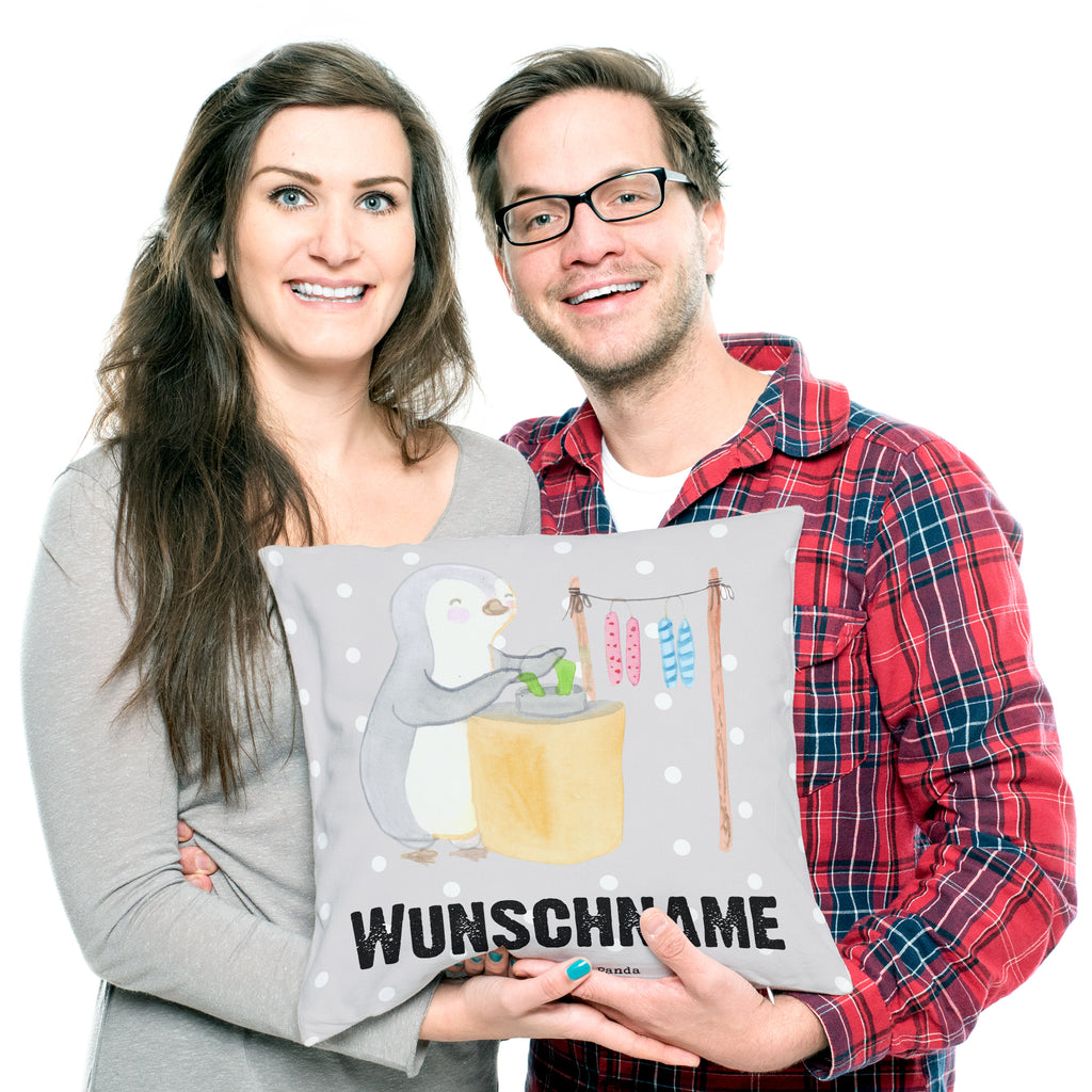 Personalisiertes Kissen Pinguin Kerzenziehen Tage Kissen, personalisiert, Name, Wunschname, bedrucken, Kopfkissen, Geschenk, Sport, Sportart, Hobby, Schenken, Danke, Dankeschön, Auszeichnung, Gewinn, Sportler, Kerzenziehen, Kerzen ziehen. DIY, Deko basteln