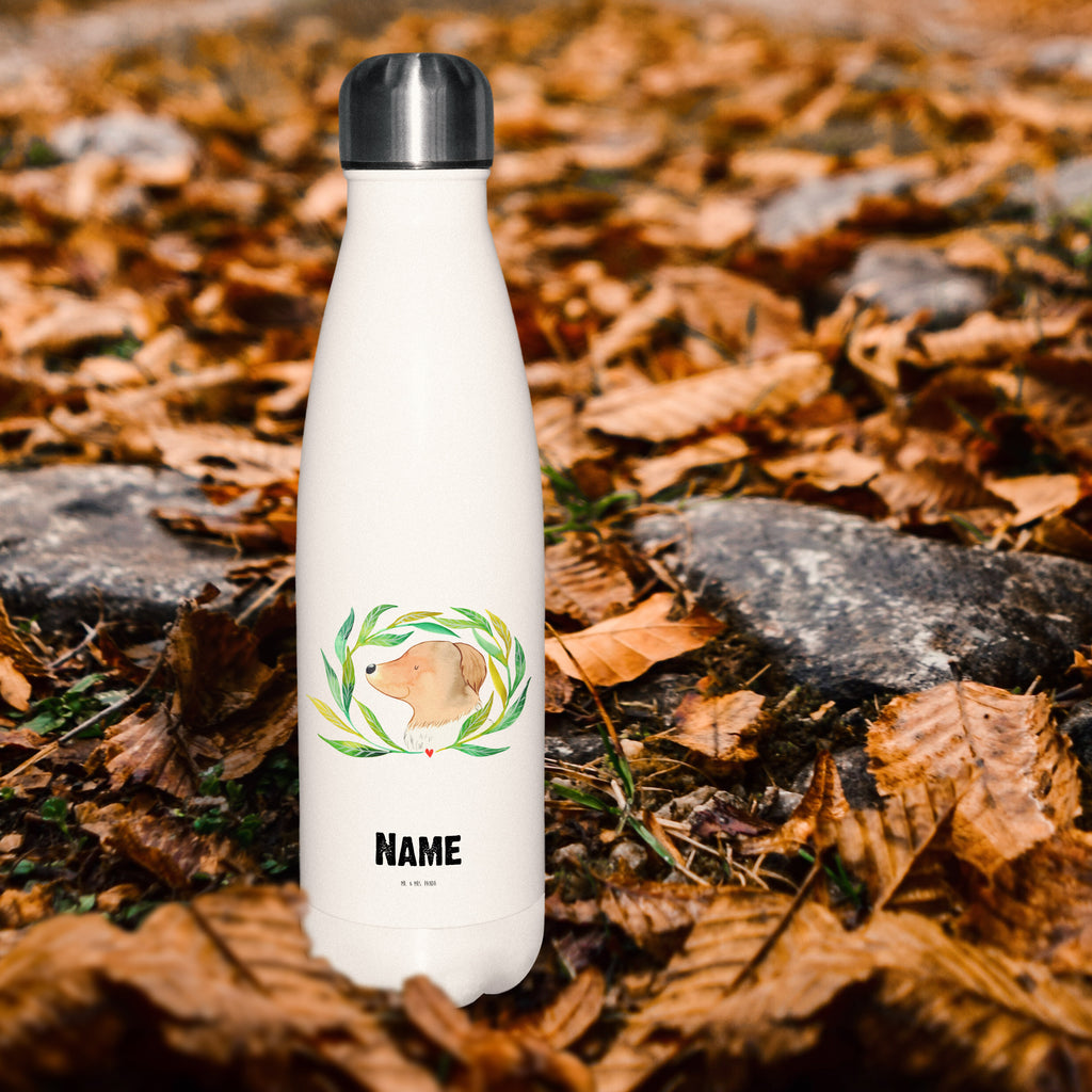 Personalisierte Thermosflasche Hund Ranke Personalisierte Isolierflasche, Personalisierte Thermoflasche, Personalisierte Trinkflasche, Trinkflasche Mit Namen, Wunschname, Bedrucken, Namensflasche, Hund, Hundemotiv, Haustier, Hunderasse, Tierliebhaber, Hundebesitzer, Sprüche, Ranke, Therapie, Selbsttherapie, Hundeliebe, Hundeglück, Hunde