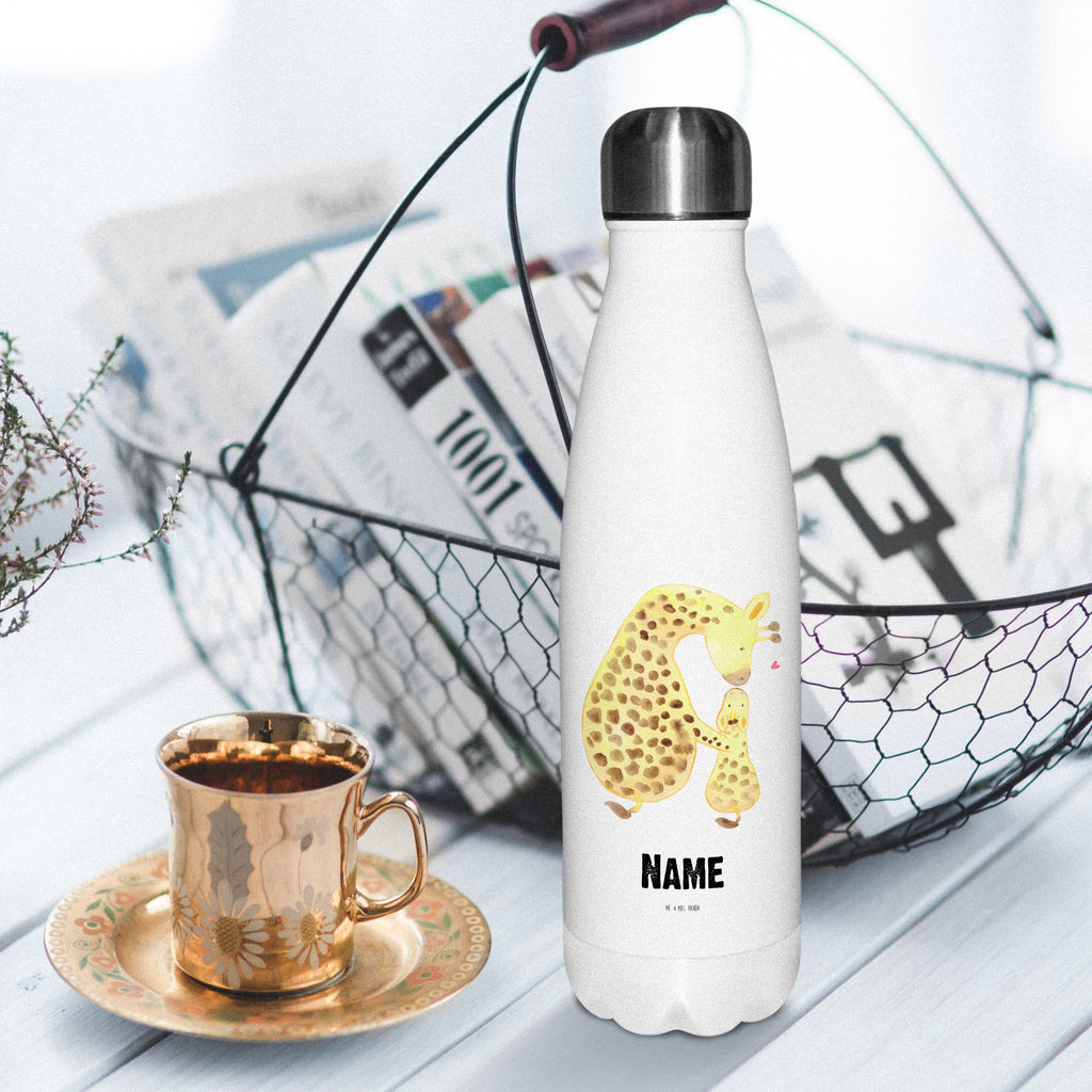 Personalisierte Thermosflasche Giraffe mit Kind Personalisierte Isolierflasche, Personalisierte Thermoflasche, Personalisierte Trinkflasche, Trinkflasche Mit Namen, Wunschname, Bedrucken, Namensflasche, Afrika, Wildtiere, Giraffe, Kind, Mutter, Mama, Tochter, Sohn, Lieblingsmensch