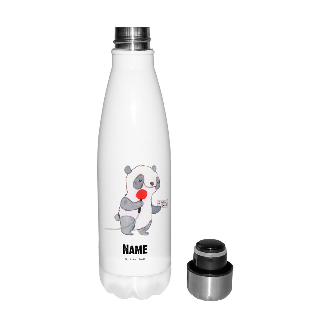 Personalisierte Thermosflasche Pressesprecher mit Herz Personalisierte Isolierflasche, Personalisierte Thermoflasche, Personalisierte Trinkflasche, Trinkflasche Mit Namen, Wunschname, Bedrucken, Namensflasche, Beruf, Ausbildung, Jubiläum, Abschied, Rente, Kollege, Kollegin, Geschenk, Schenken, Arbeitskollege, Mitarbeiter, Firma, Danke, Dankeschön