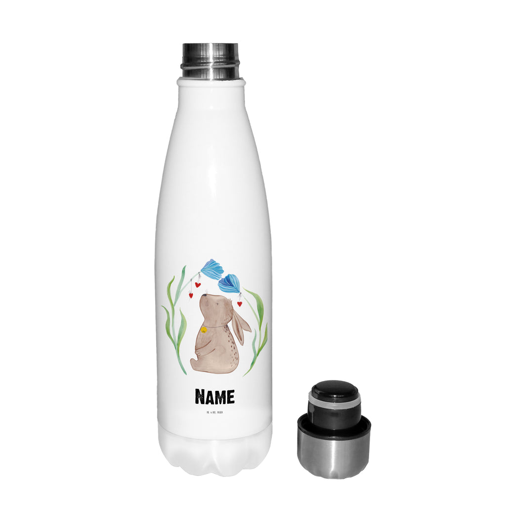 Personalisierte Thermosflasche Hase Blume Personalisierte Isolierflasche, Personalisierte Thermoflasche, Personalisierte Trinkflasche, Trinkflasche Mit Namen, Wunschname, Bedrucken, Namensflasche, Ostern, Osterhase, Ostergeschenke, Osternest, Osterdeko, Geschenk zu Ostern, Hase, Kaninchen, Kind, Taufe, Taufgeschenk, Geburt, Schwangerschaft, erstes Kind, Kindergeburtstag, Geburtstag, Hoffnung, Träume