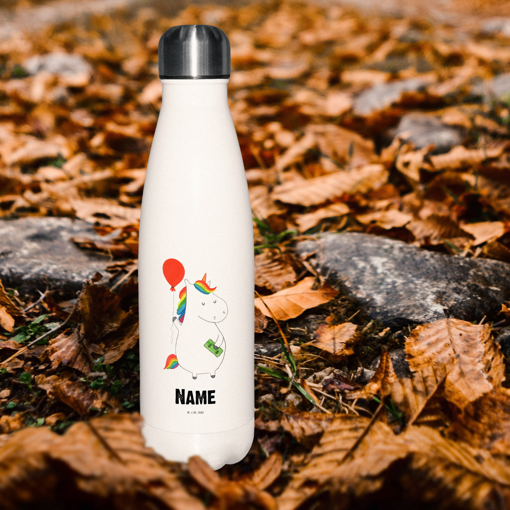 Personalisierte Thermosflasche Einhorn Luftballon Personalisierte Isolierflasche, Personalisierte Thermoflasche, Personalisierte Trinkflasche, Trinkflasche Mit Namen, Wunschname, Bedrucken, Namensflasche, Einhorn, Einhörner, Einhorn Deko, Pegasus, Unicorn, Luftballon, Geld, Lebenslust, Freude, Geschenk, Freundin