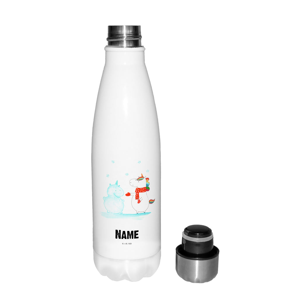 Personalisierte Thermosflasche Einhorn Schneemann Personalisierte Isolierflasche, Personalisierte Thermoflasche, Personalisierte Trinkflasche, Trinkflasche Mit Namen, Wunschname, Bedrucken, Namensflasche, Einhorn, Einhörner, Einhorn Deko, Pegasus, Unicorn, Schneemann, Winter, Schnee, Kuchen, Weihnachten, kalt, Mütze, Handschuhe, X-Mas