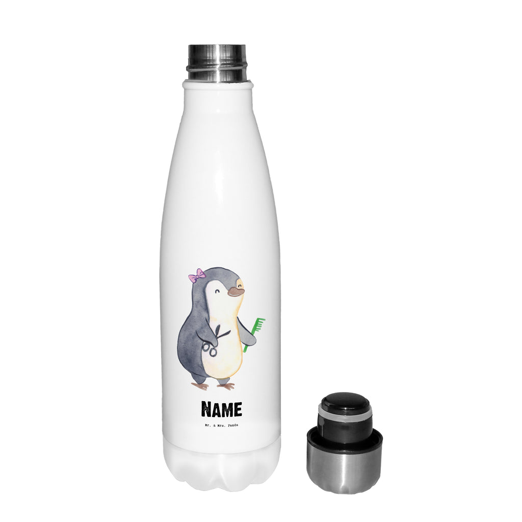 Personalisierte Thermosflasche Friseurin mit Herz Personalisierte Isolierflasche, Personalisierte Thermoflasche, Personalisierte Trinkflasche, Trinkflasche Mit Namen, Wunschname, Bedrucken, Namensflasche, Beruf, Ausbildung, Jubiläum, Abschied, Rente, Kollege, Kollegin, Geschenk, Schenken, Arbeitskollege, Mitarbeiter, Firma, Danke, Dankeschön, Frisörin, Haarstylistin, Frisörbesuch, Friseursalon, Eröffnung Friseur