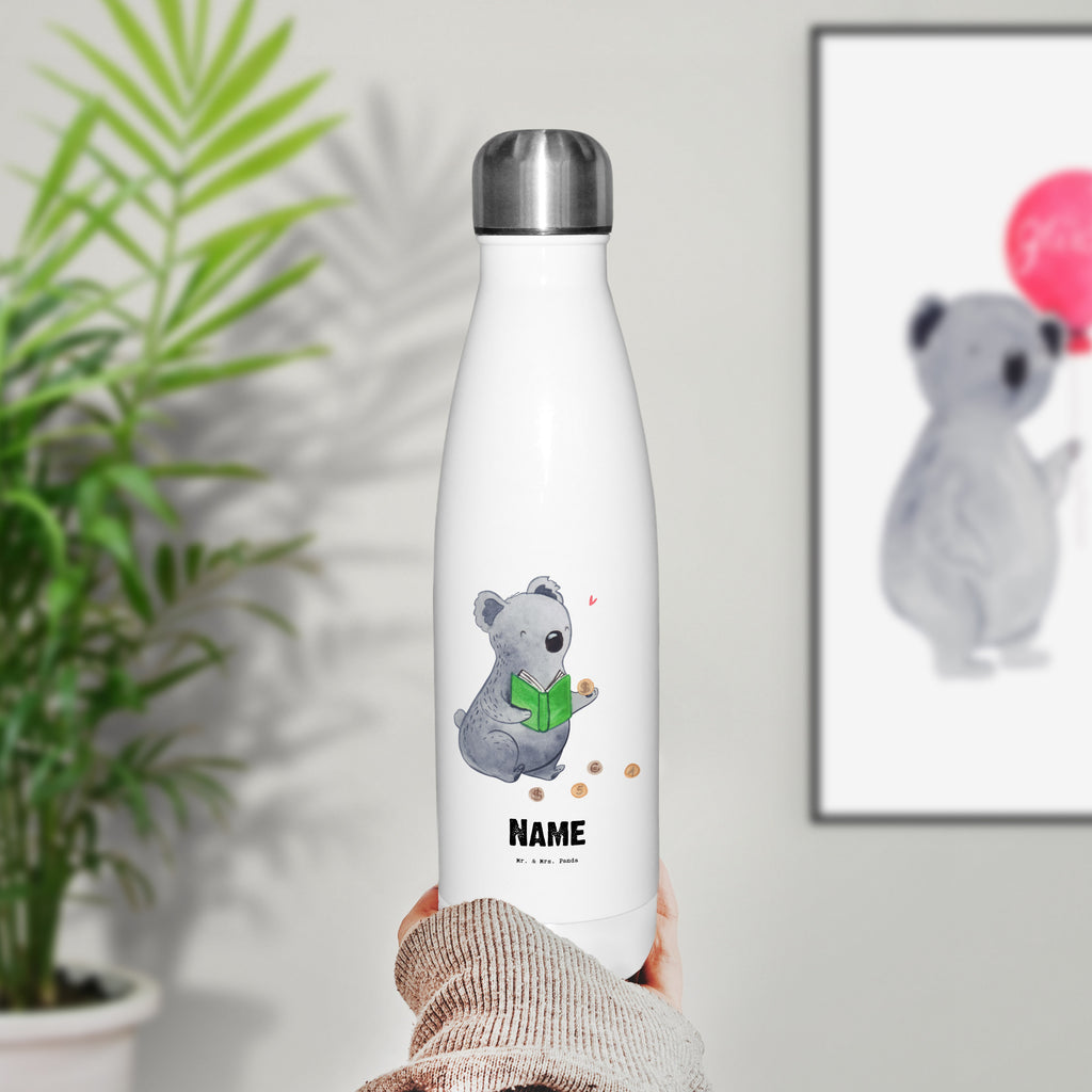 Personalisierte Thermosflasche Koala Münzen sammeln Tage Personalisierte Isolierflasche, Personalisierte Thermoflasche, Personalisierte Trinkflasche, Trinkflasche Mit Namen, Wunschname, Bedrucken, Namensflasche, Geschenk, Sport, Sportart, Hobby, Schenken, Danke, Dankeschön, Auszeichnung, Gewinn, Sportler, Münzen sammeln, Numismatik, Münzen aus aller Welt