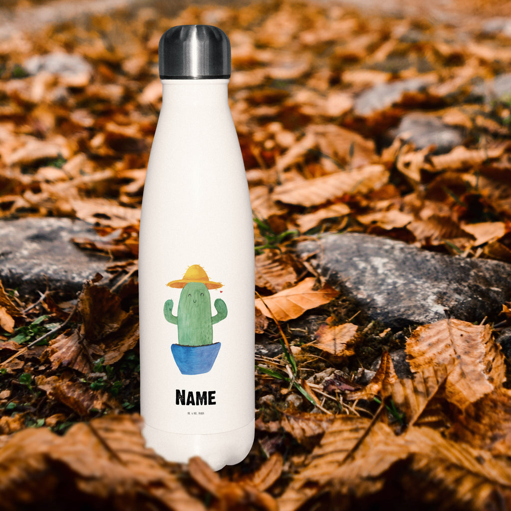 Personalisierte Thermosflasche Kaktus Sonnenhut Personalisierte Isolierflasche, Personalisierte Thermoflasche, Personalisierte Trinkflasche, Trinkflasche Mit Namen, Wunschname, Bedrucken, Namensflasche, Kaktus, Kakteen, Reisen, Weltreise, Weltenbummler, Reisetagebuch, Städtetrip, Kaktusliebe, Geschenkidee, Spruch, Motivation