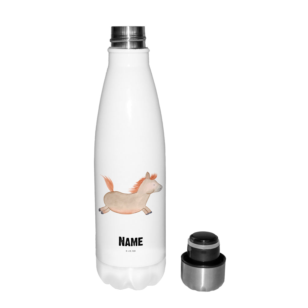 Personalisierte Thermosflasche Pferd springt Personalisierte Isolierflasche, Personalisierte Thermoflasche, Personalisierte Trinkflasche, Trinkflasche Mit Namen, Wunschname, Bedrucken, Namensflasche, Bauernhof, Hoftiere, Landwirt, Landwirtin, Pferd, Pony, Pferde, Stall, Pferdestall, ausreiten, reiten, Pferdebesitzer