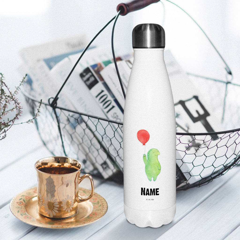 Personalisierte Thermosflasche Schildkröte Luftballon Personalisierte Isolierflasche, Personalisierte Thermoflasche, Personalisierte Trinkflasche, Trinkflasche Mit Namen, Wunschname, Bedrucken, Namensflasche, Schildkröte, Schildkröten, Mutausbruch, Motivation, Motivationsspruch