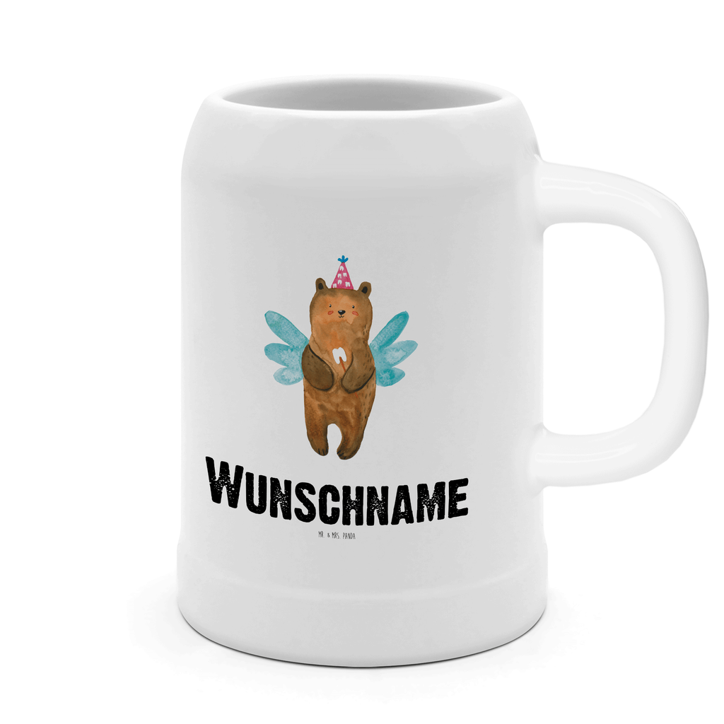 Personalisierter Bierkrug Zahnfee Bär Bierkrug mit Namen, Bierkrug personalisieren, Bierglas mit Namen, Personalisierung, Bedrucken, Bär, Teddy, Teddybär, Zahnfee, Fee, Milchzahn, Erster Zahn