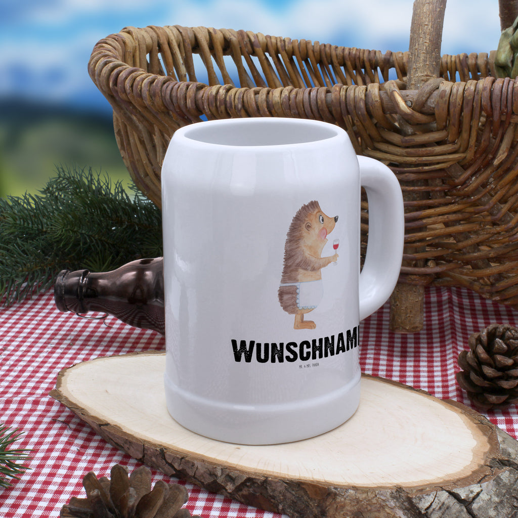 Personalisierter Bierkrug Igel mit Wein Bierkrug mit Namen, Bierkrug personalisieren, Bierglas mit Namen, Personalisierung, Bedrucken, Tiermotive, Gute Laune, lustige Sprüche, Tiere, Wein Spruch, Igel, Geschenk Weintrinker, Geschenk Weinliebhaber, Wein Deko, Weinglas, Rotwein, Weißwein, Wein trinken