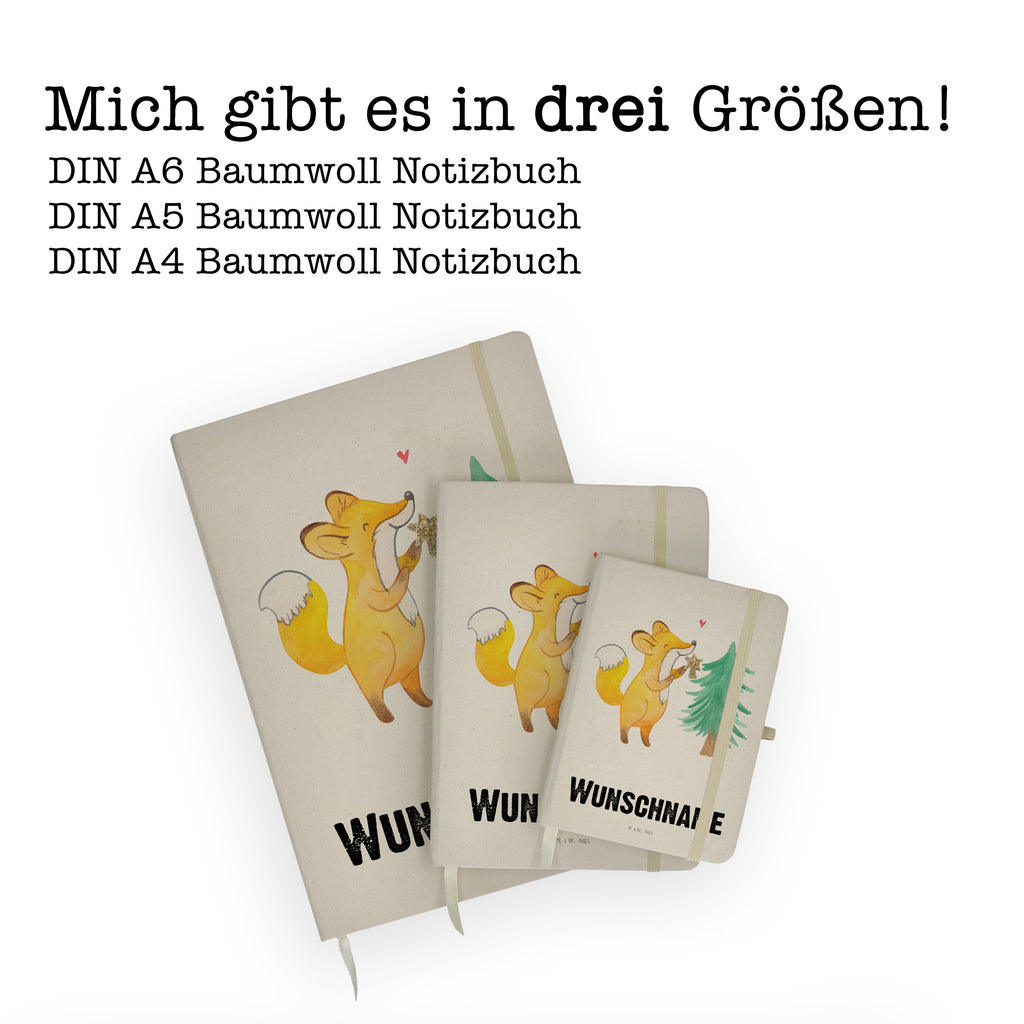 DIN A4 Personalisiertes Notizbuch Fuchs  Weihnachtsbaum Personalisiertes Notizbuch, Notizbuch mit Namen, Notizbuch bedrucken, Personalisierung, Namensbuch, Namen, Winter, Weihnachten, Weihnachtsdeko, Nikolaus, Advent, Heiligabend, Wintermotiv, Weihnachtsmann, Weihnachtstage, Fuchs, Schlittschuh, Weihnachtszeit, Weihnachtsdekoration