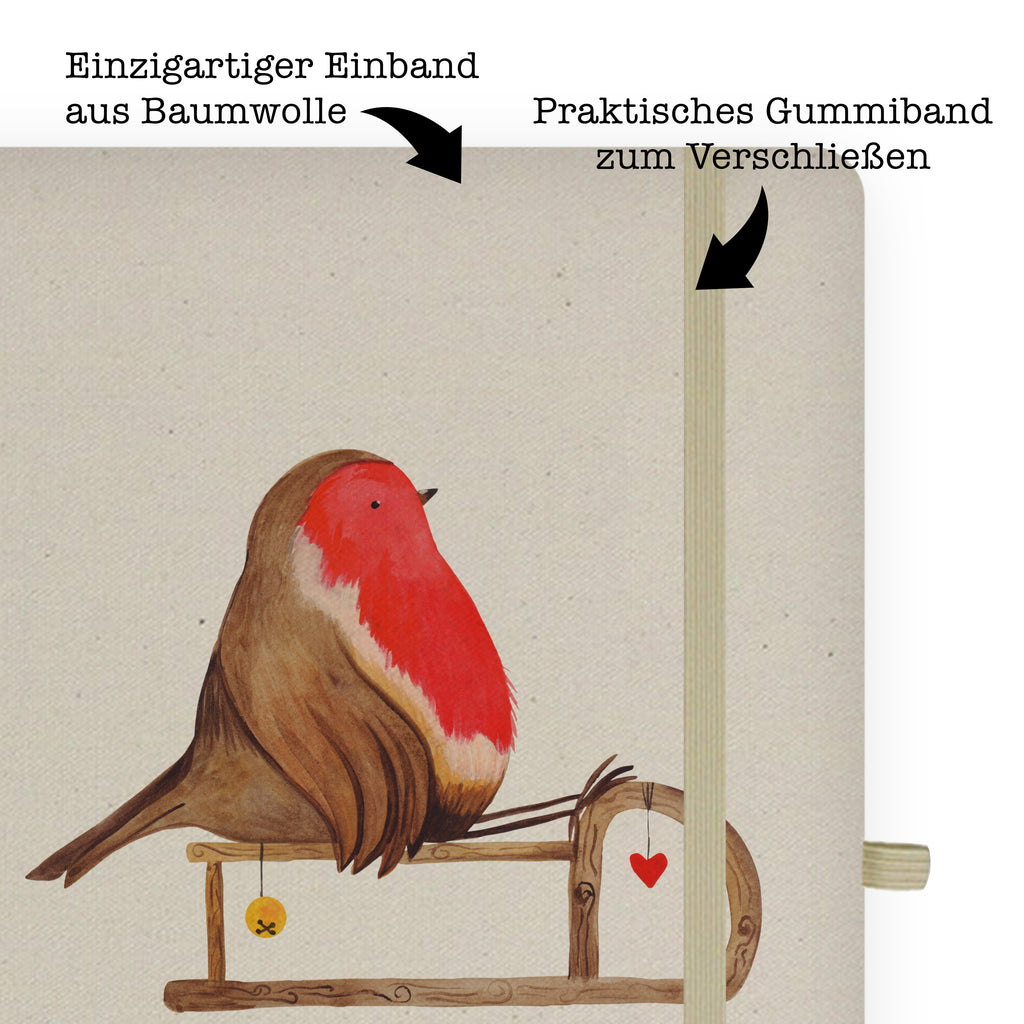 DIN A4 Personalisiertes Notizbuch Rotkehlchen Schlitten Weihnachten, Schlitten, Vogel Personalisiertes Notizbuch, Notizbuch mit Namen, Notizbuch bedrucken, Personalisierung, Namensbuch, Namen  Winter, Weihnachten, Weihnachtsdeko, Nikolaus, Advent, Heiligabend, Wintermotiv