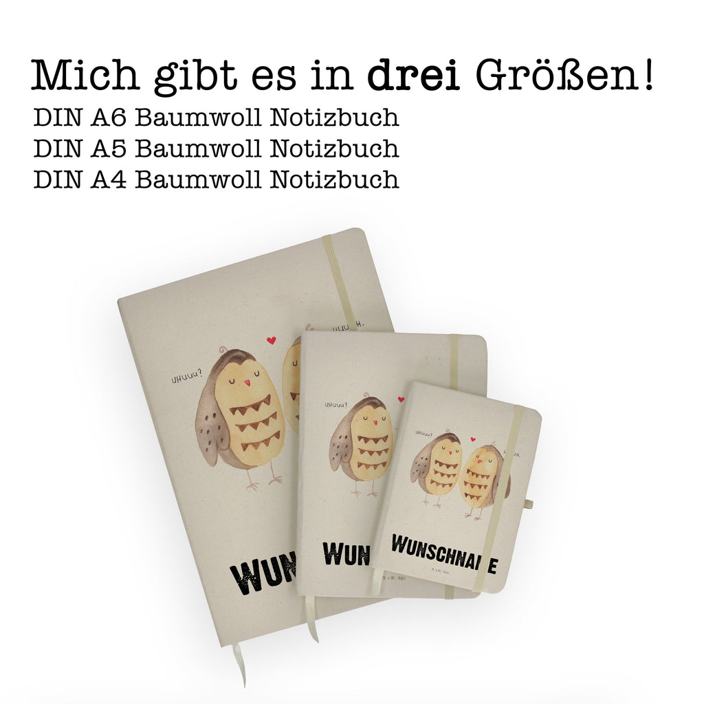 DIN A4 Personalisiertes Notizbuch Eule Liebe Personalisiertes Notizbuch, Notizbuch mit Namen, Notizbuch bedrucken, Personalisierung, Namensbuch, Namen, Eule, Eule Deko, Liebe, Hochzeit Spruch, Owl, All you need is love, Liebe Spruch, Freundin Geschenk, Freund, Wortspiel lustig