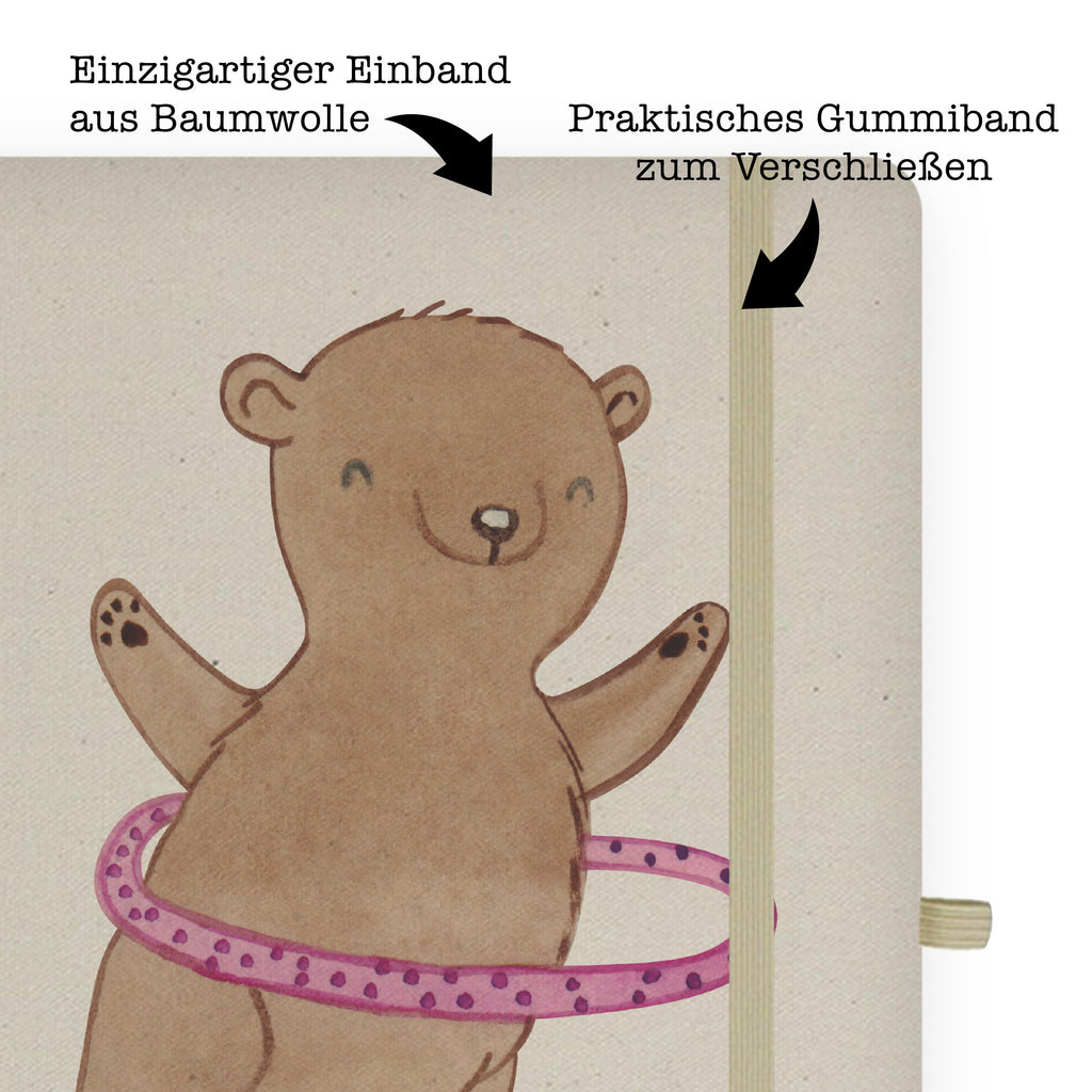 DIN A4 Personalisiertes Notizbuch Bär Hula Hoop Tage Personalisiertes Notizbuch, Notizbuch mit Namen, Notizbuch bedrucken, Personalisierung, Namensbuch, Namen, Geschenk, Sport, Sportart, Hobby, Schenken, Danke, Dankeschön, Auszeichnung, Gewinn, Sportler, Hula Hoop, Fitness, Training