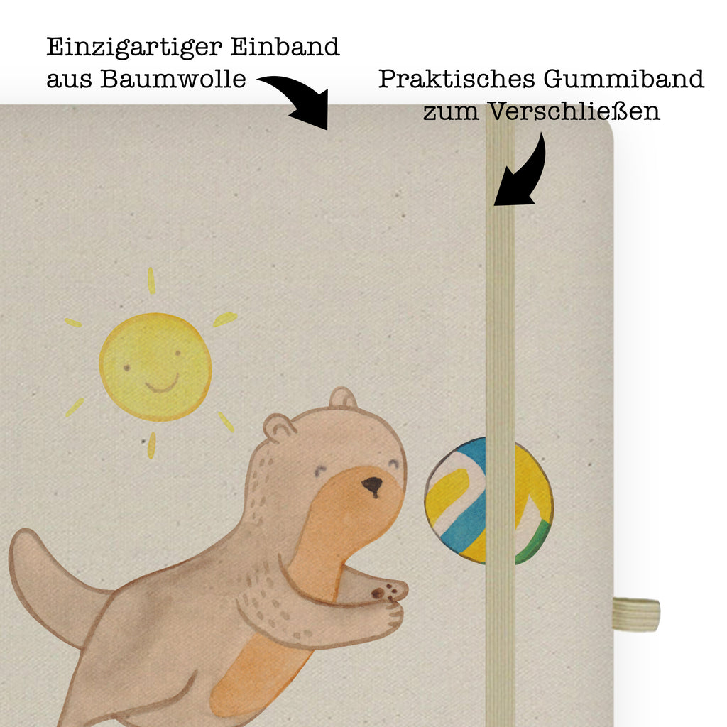 DIN A4 Personalisiertes Notizbuch Otter Beachvolleyball Tage Personalisiertes Notizbuch, Notizbuch mit Namen, Notizbuch bedrucken, Personalisierung, Namensbuch, Namen, Geschenk, Sport, Sportart, Hobby, Schenken, Danke, Dankeschön, Auszeichnung, Gewinn, Sportler, Beachvolleyball, Volleyball, Ballsport, Volleyballturnier