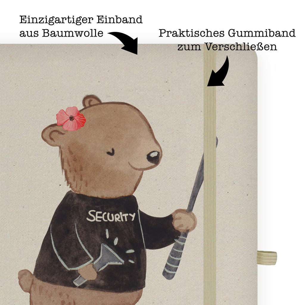 DIN A4 Personalisiertes Notizbuch Sicherheitsdienstmitarbeiterin mit Herz Personalisiertes Notizbuch, Notizbuch mit Namen, Notizbuch bedrucken, Personalisierung, Namensbuch, Namen, Beruf, Ausbildung, Jubiläum, Abschied, Rente, Kollege, Kollegin, Geschenk, Schenken, Arbeitskollege, Mitarbeiter, Firma, Danke, Dankeschön