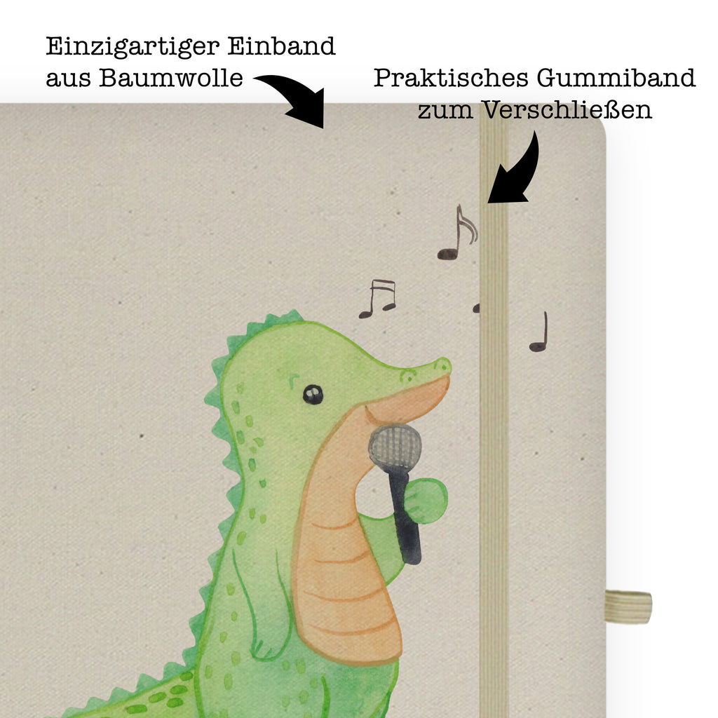DIN A4 Personalisiertes Notizbuch Krokodil Singen Tage Personalisiertes Notizbuch, Notizbuch mit Namen, Notizbuch bedrucken, Personalisierung, Namensbuch, Namen, Geschenk, Sport, Sportart, Hobby, Schenken, Danke, Dankeschön, Auszeichnung, Gewinn, Sportler, Singen, Band, Live Auftritt, Gesang, Hobbysänger