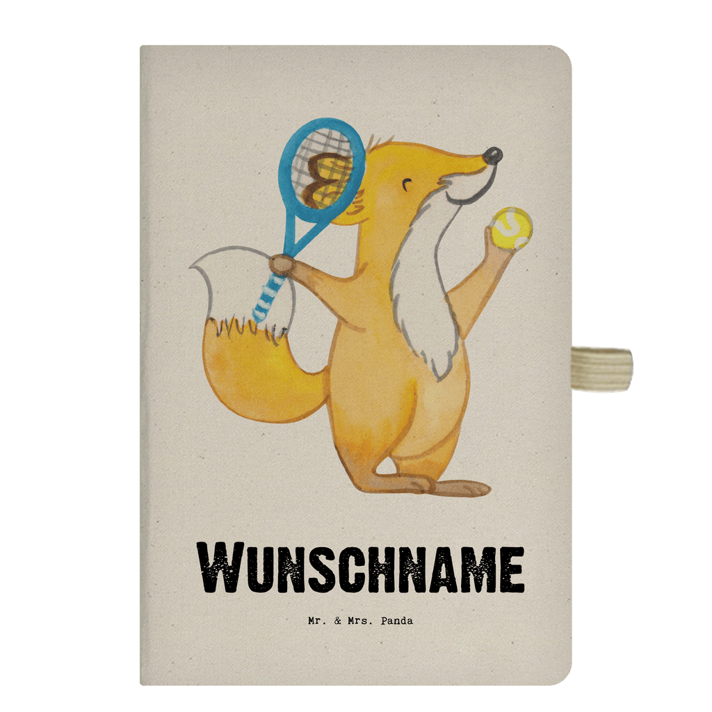 DIN A4 Personalisiertes Notizbuch Fuchs Tennis spielen Tage Personalisiertes Notizbuch, Notizbuch mit Namen, Notizbuch bedrucken, Personalisierung, Namensbuch, Namen, Geschenk, Sport, Sportart, Hobby, Schenken, Danke, Dankeschön, Auszeichnung, Gewinn, Sportler, Tennis spielen, Tennisclub, Tennisverein, Tennis Turnier, Ballsportart