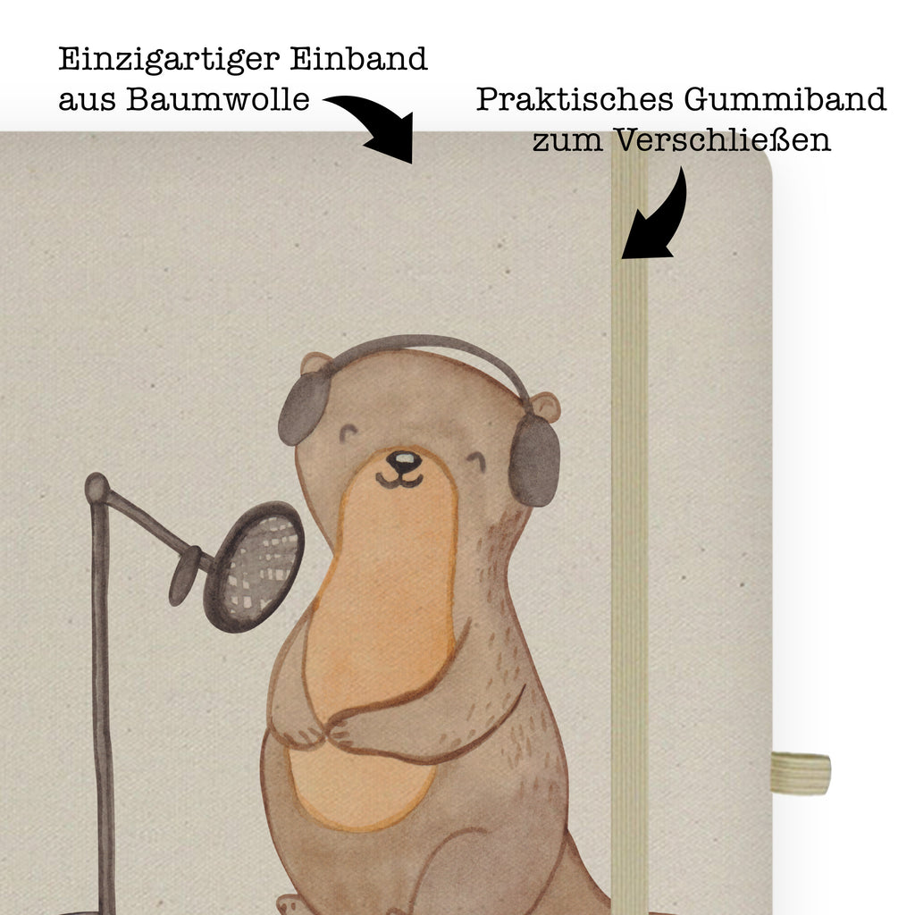 DIN A4 Personalisiertes Notizbuch Otter Podcast aufnehmen Tage Personalisiertes Notizbuch, Notizbuch mit Namen, Notizbuch bedrucken, Personalisierung, Namensbuch, Namen, Geschenk, Sport, Sportart, Hobby, Schenken, Danke, Dankeschön, Auszeichnung, Gewinn, Sportler, Podcast aufnehmen, Podcast produzieren, Podcasterin, Podcaster