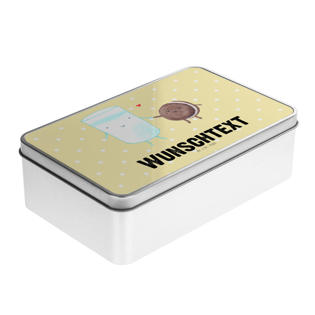 Personalisierte Metalldose Milch & Keks Personalisierte Metalldose, Dose mit Namen, Namensdose, Kiste mit Namen, Namenskiste, Tiermotive, Gute Laune, lustige Sprüche, Tiere, Milk, Cookie, Milch, Keks, Kekse, Kaffee, Einladung Frühstück, Motiv süß, romantisch, perfektes Paar