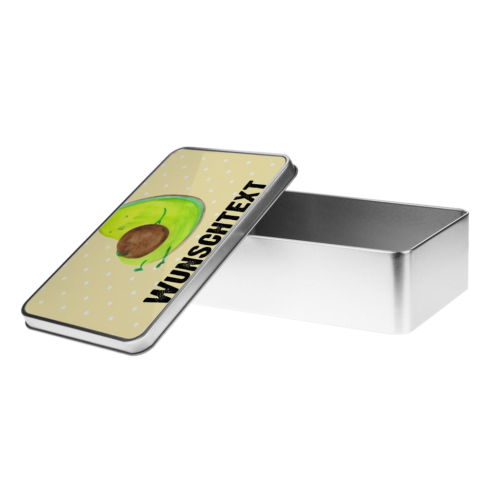 Personalisierte Metalldose Avocado pfeift Personalisierte Metalldose, Dose mit Namen, Namensdose, Kiste mit Namen, Namenskiste, Avocado, Veggie, Vegan, Gesund, Diät, Abnehmen, Ernährung, dick sein, Pummelfee