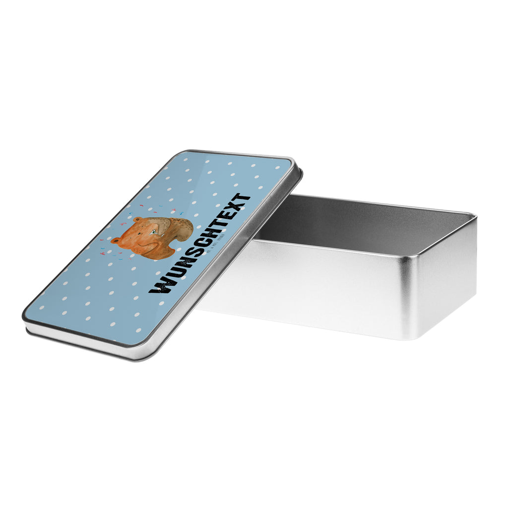 Personalisierte Metalldose Bär Party Personalisierte Metalldose, Dose mit Namen, Namensdose, Kiste mit Namen, Namenskiste, Bär, Teddy, Teddybär, Geburtstag, Geburtstagsgeschenk, Geschenk, Party, Feiern, Abfeiern, Mitbringsel, Gute Laune, Lustig