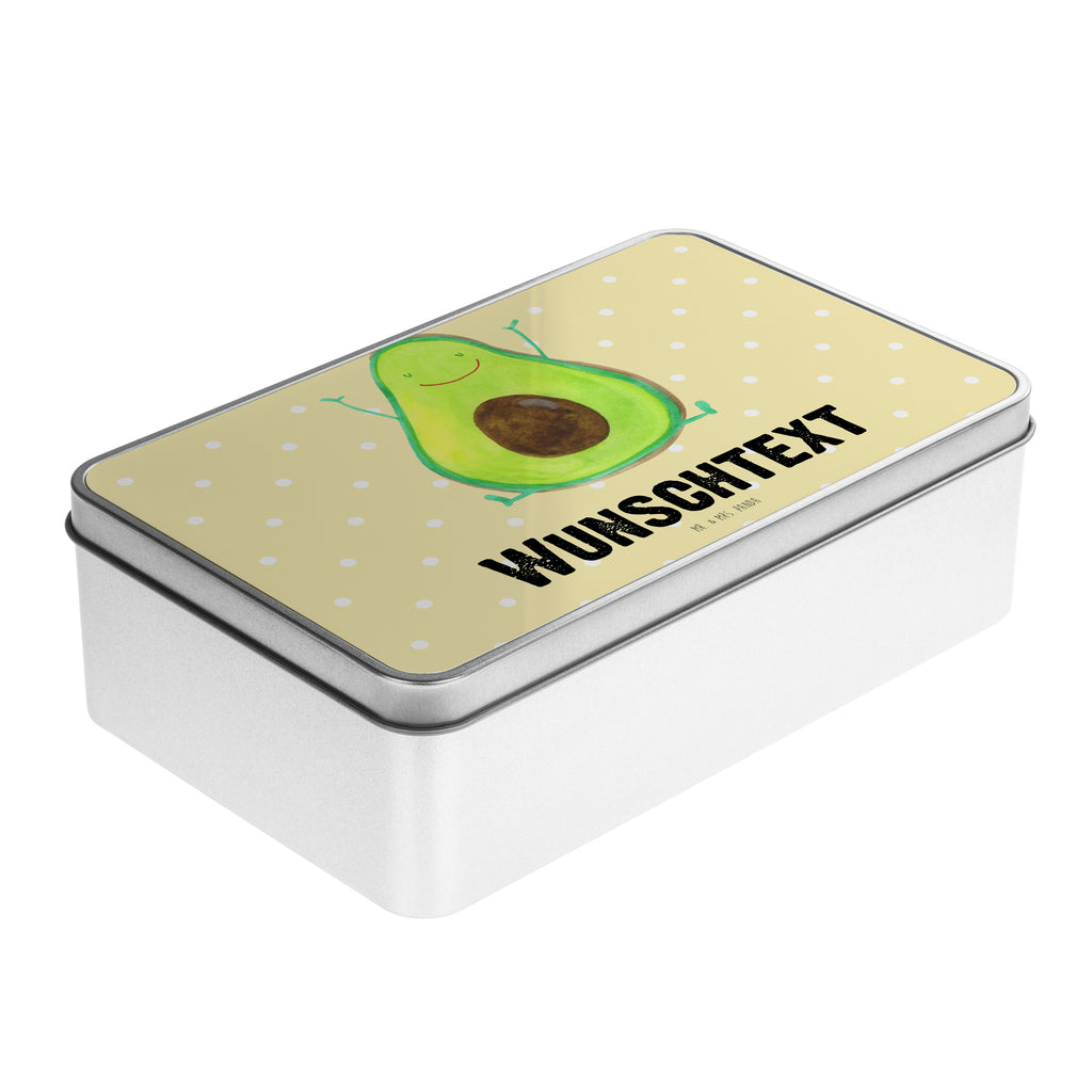 Personalisierte Metalldose Avocado Happy Personalisierte Metalldose, Dose mit Namen, Namensdose, Kiste mit Namen, Namenskiste, Avocado, Veggie, Vegan, Gesund, Chaos