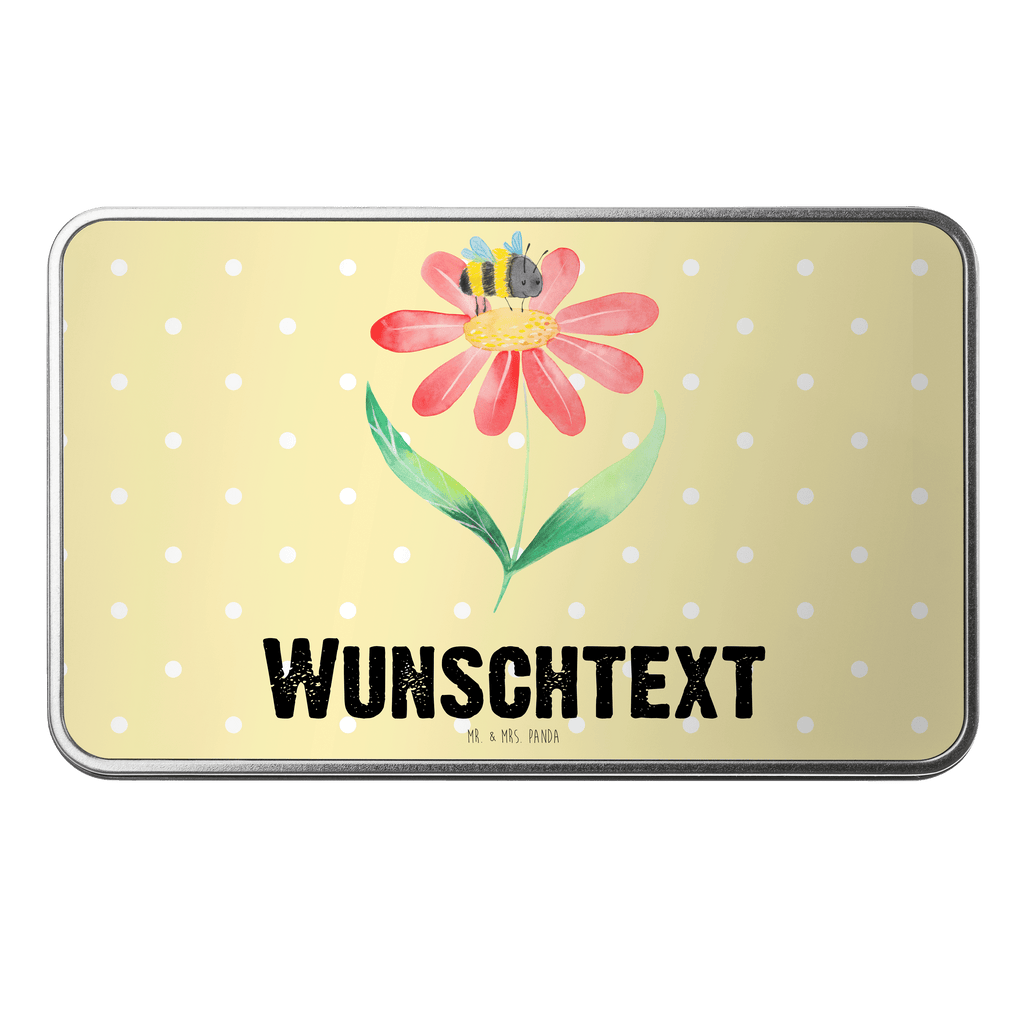 Personalisierte Metalldose Hummel Blume Personalisierte Metalldose, Dose mit Namen, Namensdose, Kiste mit Namen, Namenskiste, Tiermotive, Gute Laune, lustige Sprüche, Tiere, Hummel, Blume, Wespe, Flauschig, Natur, Feld, Hummeln, Biene
