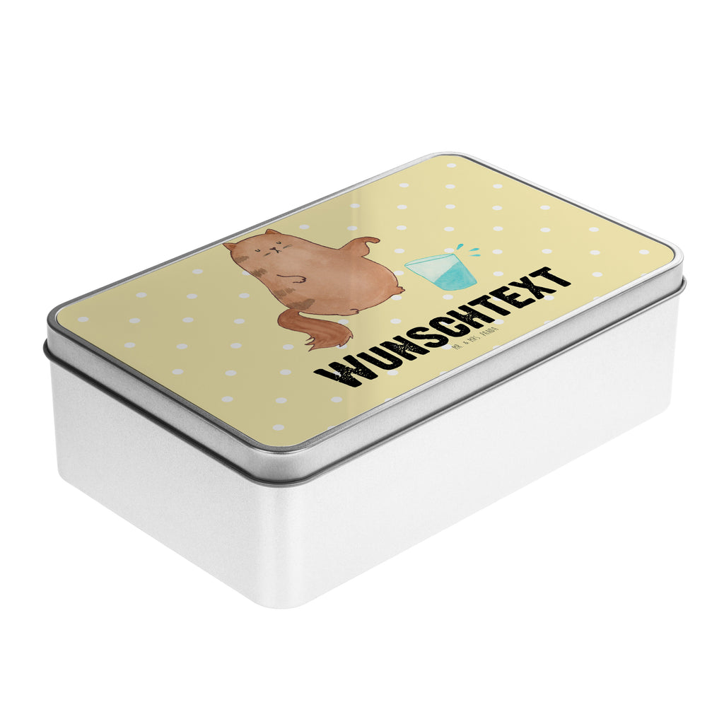 Personalisierte Metalldose Katze Wasserglas Personalisierte Metalldose, Dose mit Namen, Namensdose, Kiste mit Namen, Namenskiste, Katze, Katzenmotiv, Katzenfan, Katzendeko, Katzenfreund, Katzenliebhaber, Katzenprodukte, Katzenartikel, Katzenaccessoires, Katzensouvenirs, Katzenliebhaberprodukte, Katzenmotive, Katzen, Kater, Mietze, Cat, Cats, Katzenhalter, Katzenbesitzerin, Haustier, Wasser, Glas