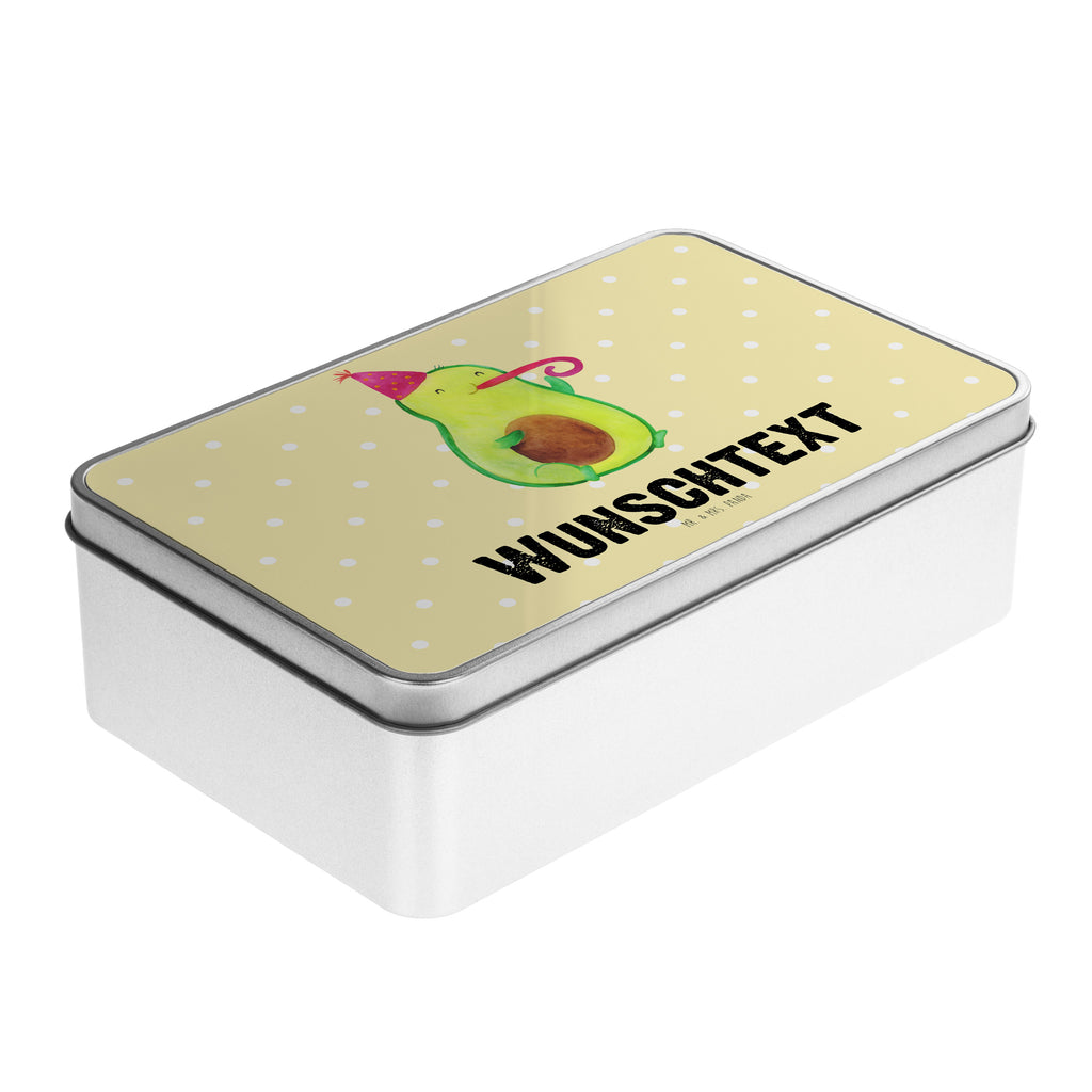 Personalisierte Metalldose Avocado Party Time Personalisierte Metalldose, Dose mit Namen, Namensdose, Kiste mit Namen, Namenskiste, Avocado, Veggie, Vegan, Gesund