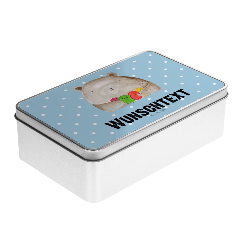 Personalisierte Metalldose Bär Gefühl Personalisierte Metalldose, Dose mit Namen, Namensdose, Kiste mit Namen, Namenskiste, Bär, Teddy, Teddybär, Wahnsinn, Verrückt, Durchgedreht