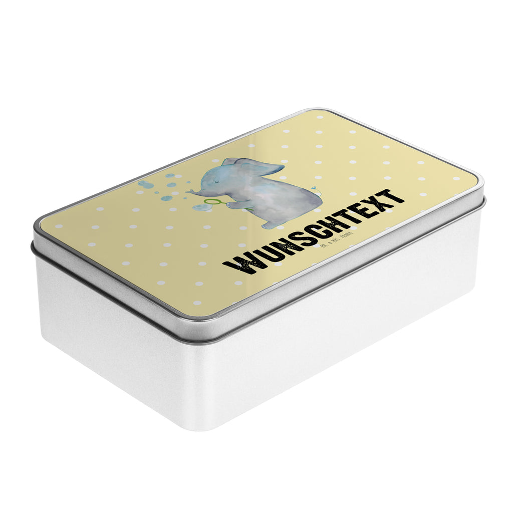 Personalisierte Metalldose Elefant Seifenblasen Personalisierte Metalldose, Dose mit Namen, Namensdose, Kiste mit Namen, Namenskiste, süße Tiermotive, gute Laune, lustige Sprüche, Tiere, Elefant, Elefanten, Dickhäter, Rüsseltier, Seifenblasen, Liebe, Heimat, Gefühl. Daheim, Liebesbeweis, Liebesspruch