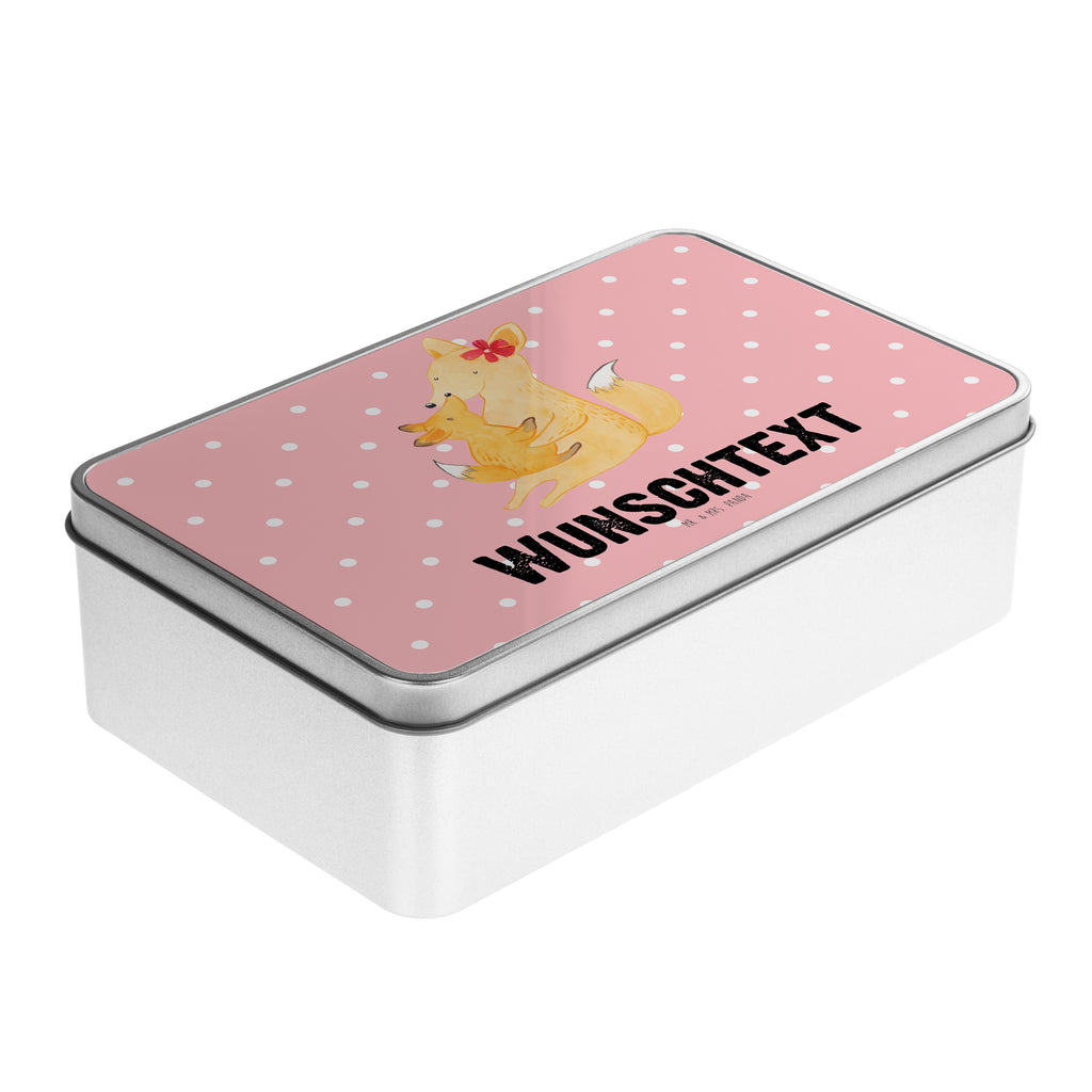 Personalisierte Metalldose Fuchs Mama & Kind Personalisierte Metalldose, Dose mit Namen, Namensdose, Kiste mit Namen, Namenskiste, Familie, Vatertag, Muttertag, Bruder, Schwester, Mama, Papa, Oma, Opa, Mutter, Tochter, Lieblingstochter, Beste Tochter, Geschenk