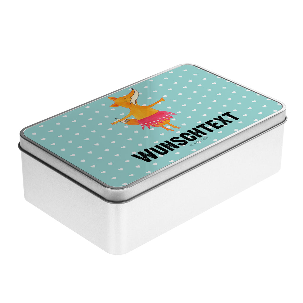 Personalisierte Metalldose Fuchs Ballerina Personalisierte Metalldose, Dose mit Namen, Namensdose, Kiste mit Namen, Namenskiste, Fuchs, Fuchs Spruch, Füchse, Füchsin, Ballerina, Ballett, Tänzerin, Tanzen, Party, Einladung, Geburtstag