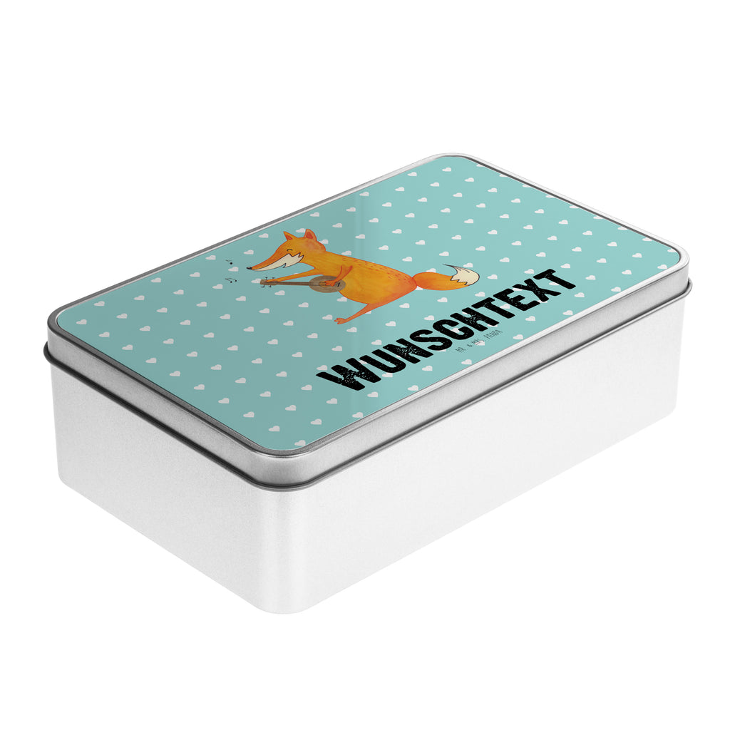 Personalisierte Metalldose Fuchs Gitarre Personalisierte Metalldose, Dose mit Namen, Namensdose, Kiste mit Namen, Namenskiste, Fuchs, Füchse, Geschenk Musiker, Musik Spruch, Musikerin, Sänger, Sängerin, Gitarre