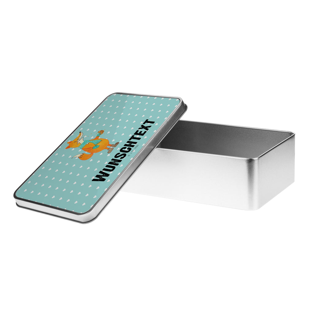 Personalisierte Metalldose Fuchs Keks Personalisierte Metalldose, Dose mit Namen, Namensdose, Kiste mit Namen, Namenskiste, Fuchs, Füchse, Backen Spruch, Kekse, Winter, Weihnachtszeit, Plätzchen, Liebe, Küche Deko