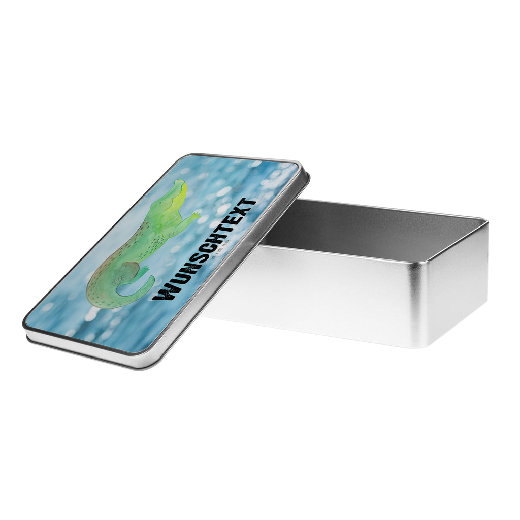 Personalisierte Metalldose Krokodil Personalisierte Metalldose, Dose mit Namen, Namensdose, Kiste mit Namen, Namenskiste, Meerestiere, Meer, Urlaub, Krokodil, Krokodile, verrückt sein, spontan sein, Abenteuerlust, Reiselust, Freundin, beste Freundin, Lieblingsmensch