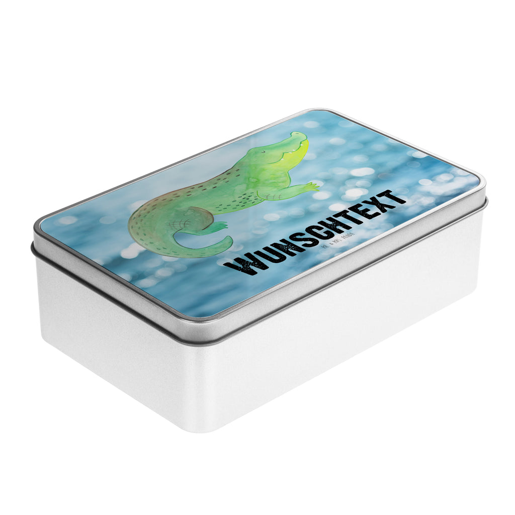 Personalisierte Metalldose Krokodil Personalisierte Metalldose, Dose mit Namen, Namensdose, Kiste mit Namen, Namenskiste, Meerestiere, Meer, Urlaub, Krokodil, Krokodile, verrückt sein, spontan sein, Abenteuerlust, Reiselust, Freundin, beste Freundin, Lieblingsmensch