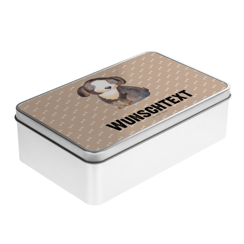 Personalisierte Metalldose Hund entspannt Personalisierte Metalldose, Dose mit Namen, Namensdose, Kiste mit Namen, Namenskiste, Hund, Hundemotiv, Haustier, Hunderasse, Tierliebhaber, Hundebesitzer, Sprüche, schwarzer Hund, Hundeliebe, Liebe, Hundeglück