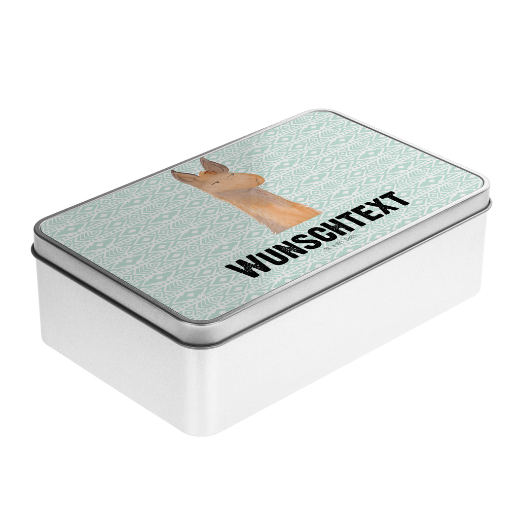 Personalisierte Metalldose Lamakopf genervt Personalisierte Metalldose, Dose mit Namen, Namensdose, Kiste mit Namen, Namenskiste, Lama, Alpaka, Lamas, Recht haben, genervt sein, Freundin, beste Freundin, Partnerin, Büro, Büroalltag, Chef, Chefin, Azubi