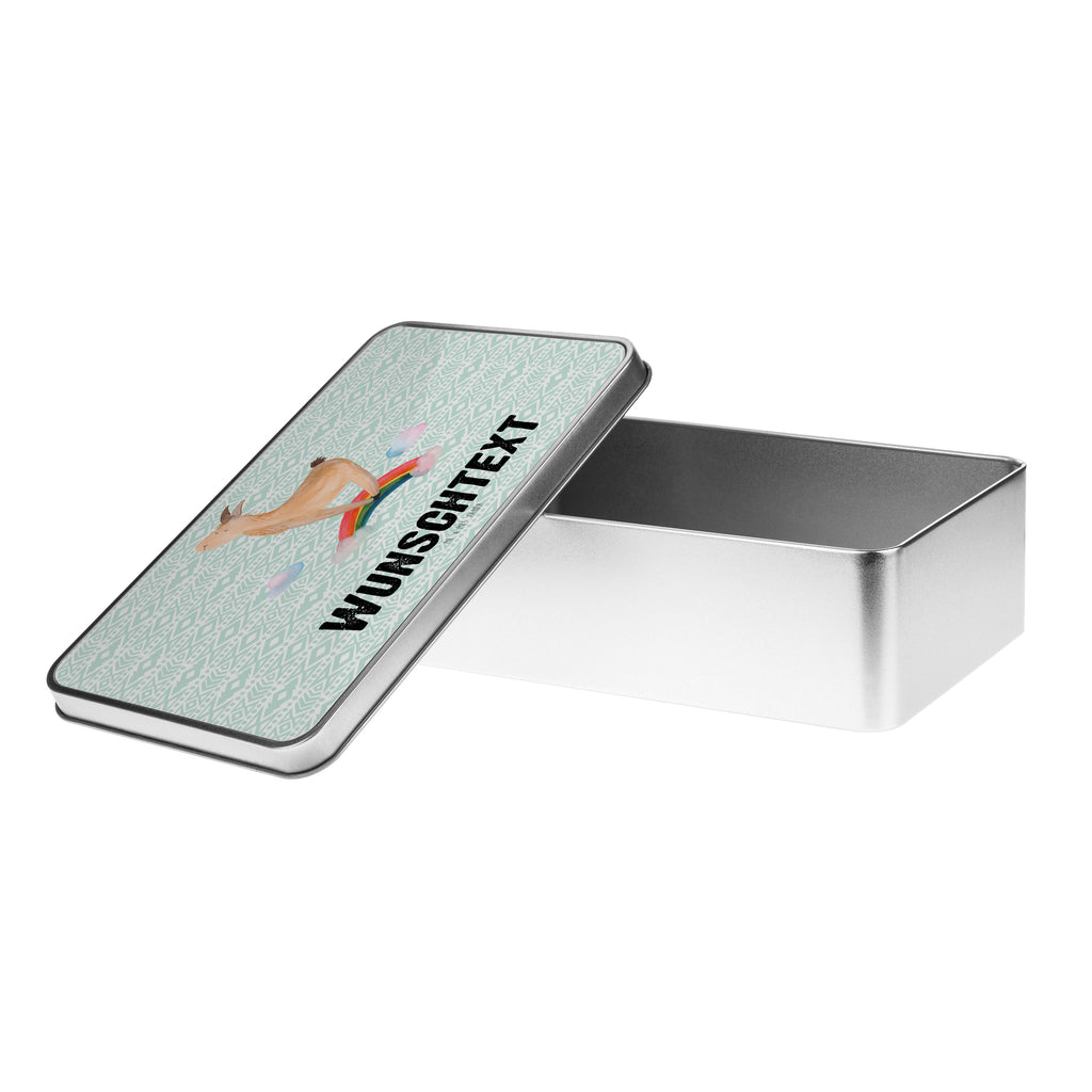 Personalisierte Metalldose Lama Regenbogen Personalisierte Metalldose, Dose mit Namen, Namensdose, Kiste mit Namen, Namenskiste, Lama, Alpaka, Lamas, Regenbogen, Haters gonna hate, Haters, Selbstständig, Außenseiter, Schule, Abi, Hobby, Wolkenland, Freiheit