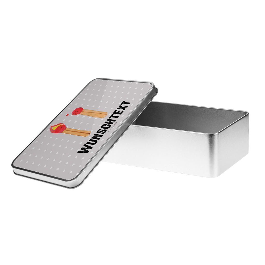 Personalisierte Metalldose Streichhölzer Personalisierte Metalldose, Dose mit Namen, Namensdose, Kiste mit Namen, Namenskiste, Liebe, Partner, Freund, Freundin, Ehemann, Ehefrau, Heiraten, Verlobung, Heiratsantrag, Liebesgeschenk, Jahrestag, Hocheitstag, Streichhölzer