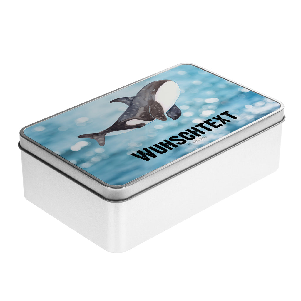 Personalisierte Metalldose Orca Personalisierte Metalldose, Dose mit Namen, Namensdose, Kiste mit Namen, Namenskiste, Meerestiere, Meer, Urlaub, Orca, Orcas, Killerwal, Wal, Möglichkeiten, Büro, Arbeit, Motivation, Selbstliebe, Neustart, Startup